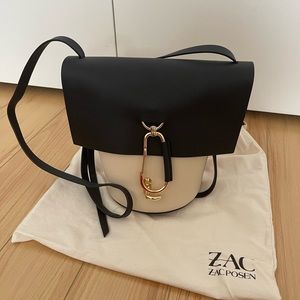 Zac Posen Crossbody Leather Bucket Bag